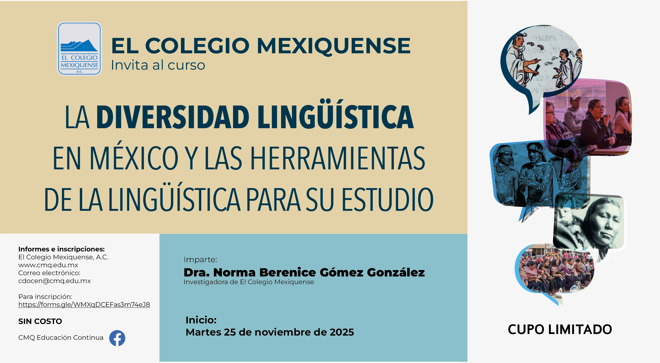 Curso. La diversidad lingüística en México y las herramientas de la lingüistica para su estudio