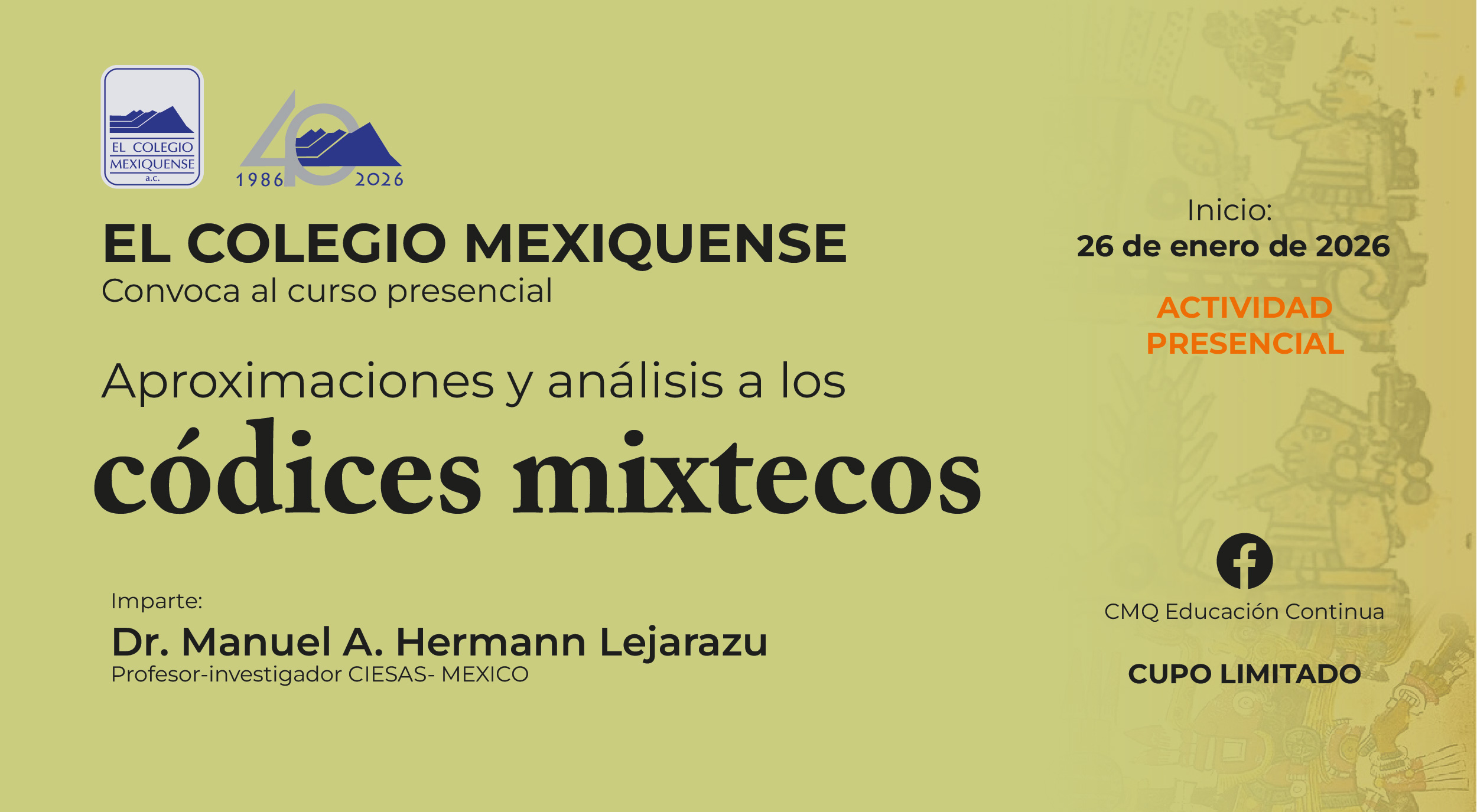 Curso. Aproximaciones y análisis a los códices mixtecos