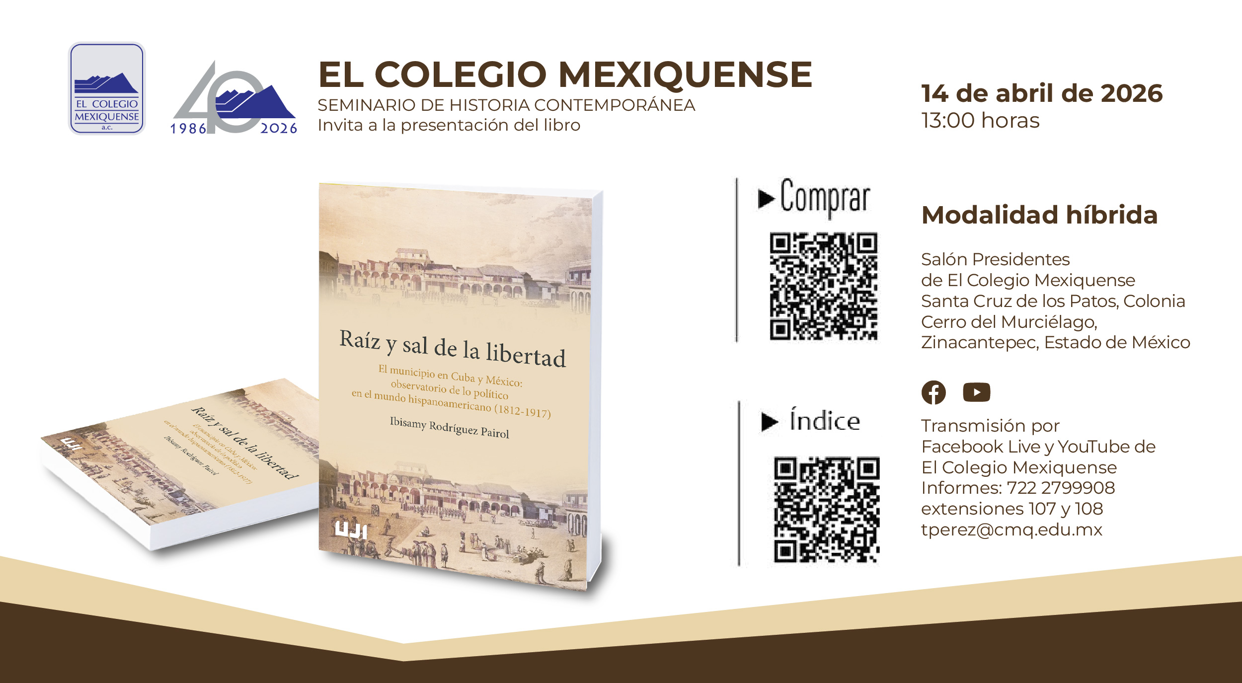 Presentación de libro. Raíz y sal de la libertad